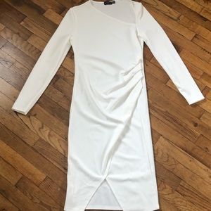 White asymmetrical dress